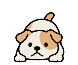 かまって！ゆるいブルドッグのスタンプ4（動きの見本）
